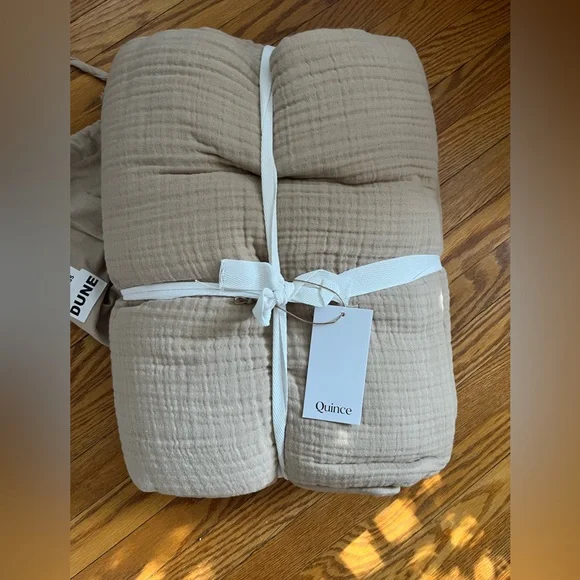 NWT QUINCE Airy Gauze Duvet Cover Twin Dune